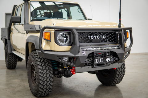 Toro Bull Bar - Matte Black Powder Coat (Suitable for Toyota LandCruiser 79 Series Single Cab Facelift 2024 Onwards) Bull Bar Offroad Animal   
