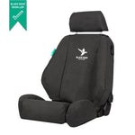 FORD EVEREST (2022-2025) AMBIENT-TREND-SPORT MY22+ NEW GENERATION ONWARDS BLACK DUCK® SEATCOVERS - FRW222ABC FRW22CON FRW22ABCDR FE227AR FE158 FE158T Car Seat Cover Black Duck Black Canvas Driver & Passenger 