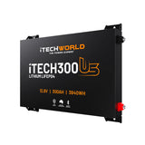 iTECH300US Ultra Slim Deep Cycle Lithium Battery with Bluetooth LiFePO4 300Ah Itechworld