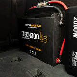iTECH300US Ultra Slim Deep Cycle Lithium Battery with Bluetooth LiFePO4 300Ah Itechworld