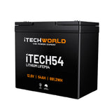 iTECH54 Deep Cycle Lithium Battery LiFePO4 54Ah Itechworld