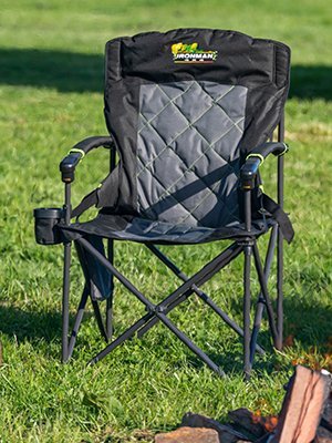 King Hard Arm Camp Chair - With Lumbar Support Chair Ironman   