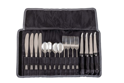 26 Piece Camp Kitchen Set Cutlery Ironman   