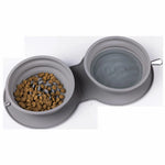 Collapsible Dual Pet Bowls  Ironman   