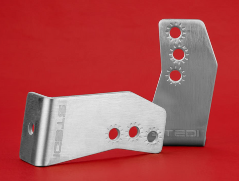 Side Brackets for LED Light Bars Brushed Stainless 95mm Profile Bracket STEDI