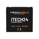 iTECH24 Deep Cycle Lithium Battery LiFePO4 24Ah Itechworld