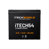 iTECH54 Deep Cycle Lithium Battery LiFePO4 54Ah Itechworld