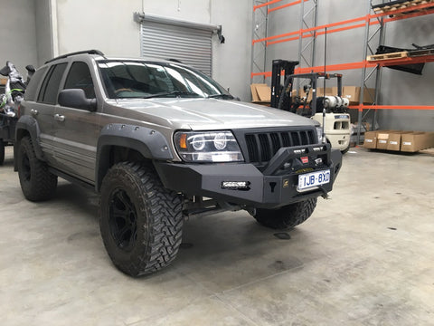 Predator Bull Bar - Matte Black Powder Coat (Suitable for Jeep Grand Cherokee WJ an WG 1994 to 2004) Bull Bar Offroad Animal   