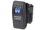 2
12 VOLT ILLUMINATED OFF/ON SEALED ROCKER SWITCH WITH "BACKUP LIGHTS" SYMBOL (BLUE)  Narva   