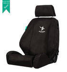 TOYOTA PRADO (2003-2009) J120 SERIES GX & GXL - NOT VX OR GRANDE - WITH SIDE AIRBAGS BLACK DUCK SEATCOVERS - PRA032ABC PRA037 PRA038 PRA03ABCDR  Black Duck 4Elements Black Driver Bucket 