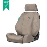 TOYOTA PRADO (2003-2009) J120 SERIES GX & GXL - WITHOUT SIDE AIRBAGS BLACK DUCK® SEATCOVERS - PRA032 PRA037 PRA038 PRA03DR  Black Duck 4Elements Grey Driver Bucket 