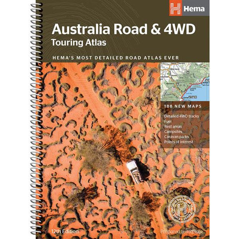 AUSTRALIA ROAD & 4WD TOURING ATLAS - 215 X 297MM  Hema Maps   