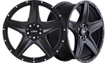 Stealth Satin Black Wheels 18x8" Wheels CSA   