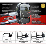 CLEARVIEW TOWING MIRRORS [ELECTRIC; BLACK] - MAZDA BT-50 (2012 ON) Towing Mirrors Clearview Towing Mirrors   